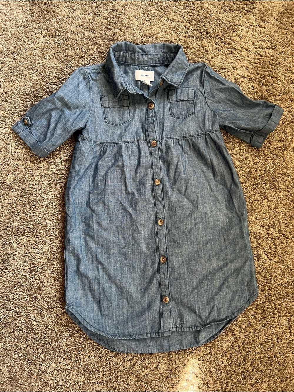Old Navy Blue Denim Shirt Dress